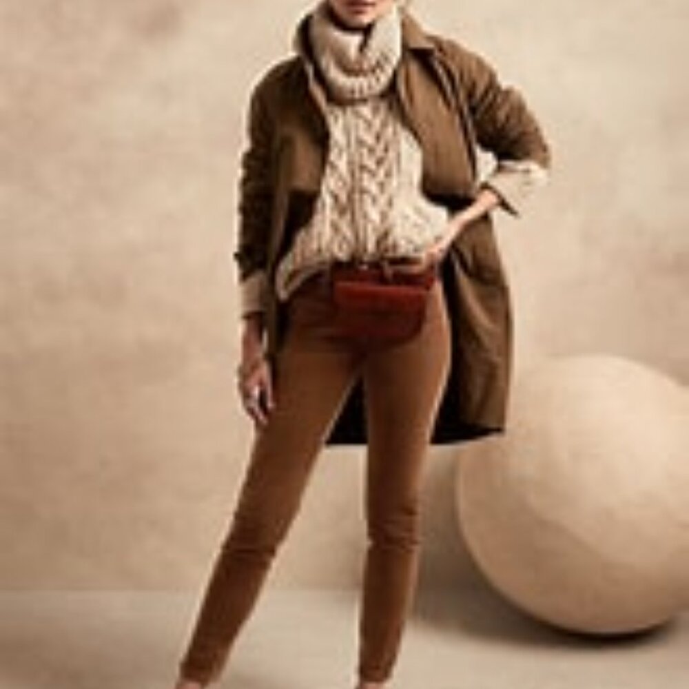 BR MidRise Corduroy Pants, Caramel, Size 28